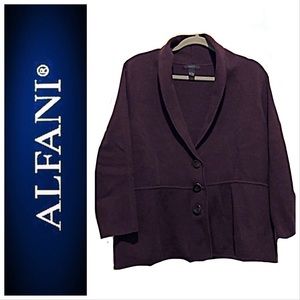 Jacket-3-Button Peplum, Finely Knit